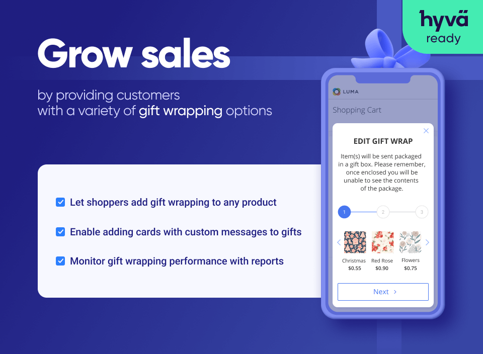 grow sales with convenient gift-wrapping options