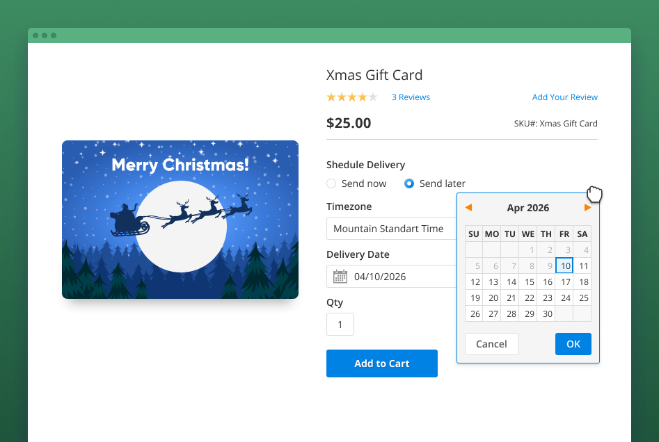 gift card delivery magento 2 gift voucher