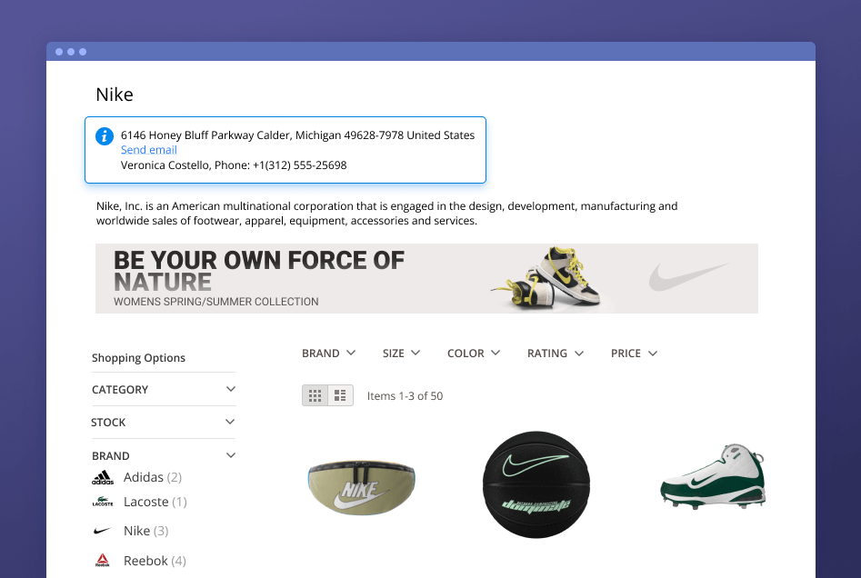 brand detailed info