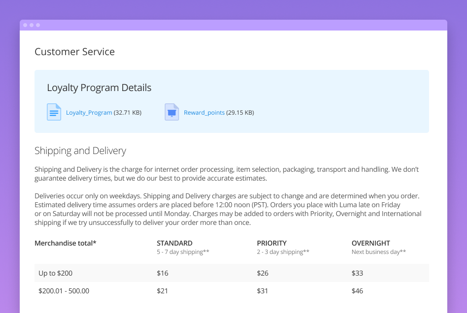 magento 2 cms attachments