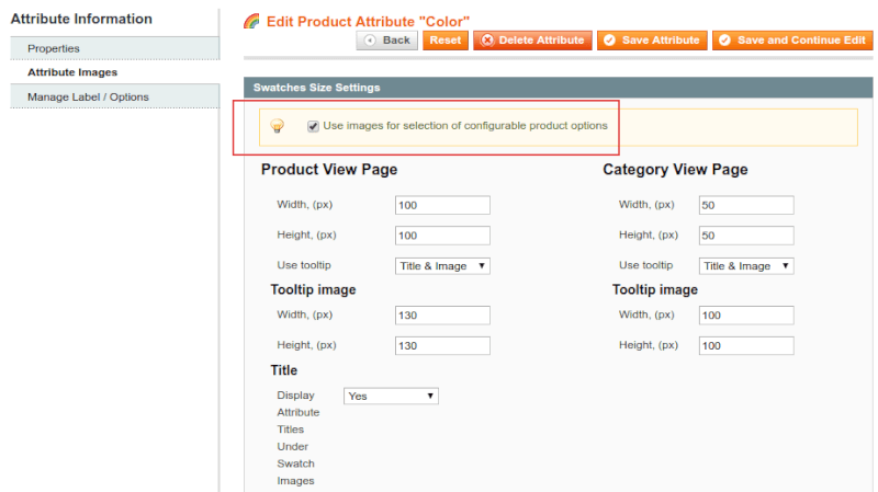 no check mark in the checkbox on magento attribute edit page
