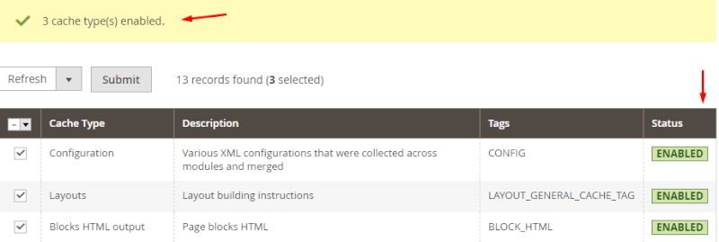 enabled-status-cache-magento
