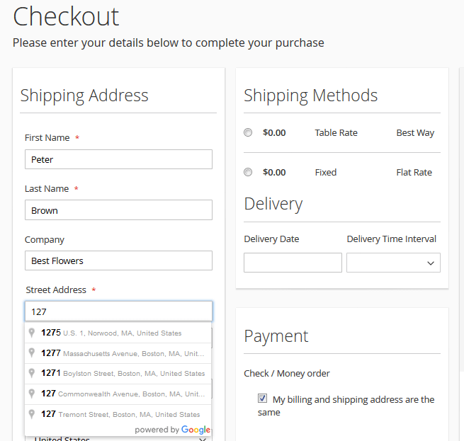 Address Autofill working at Amasty One Step Checkout