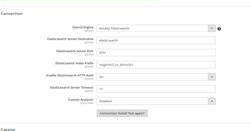 check elastic settings