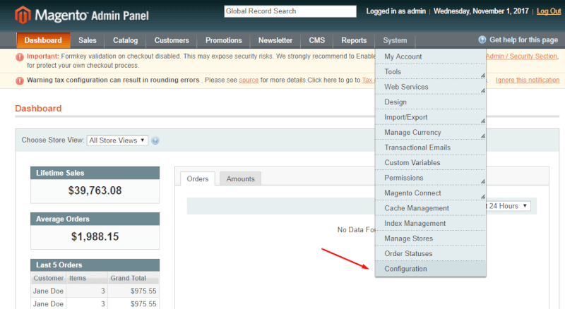 1-magento-1-system-configuration