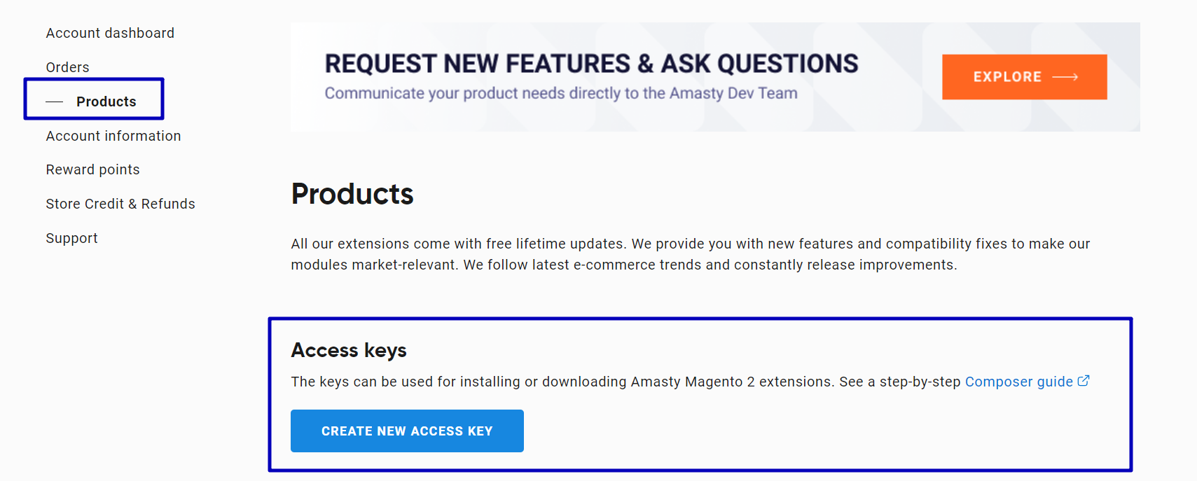 access keys