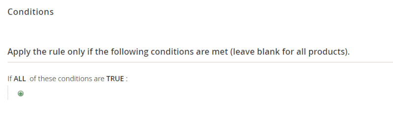 conditions configuration