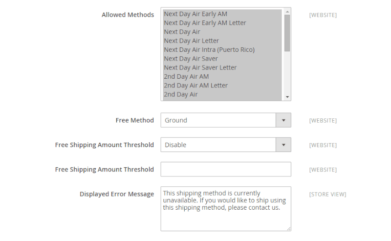ups configurations